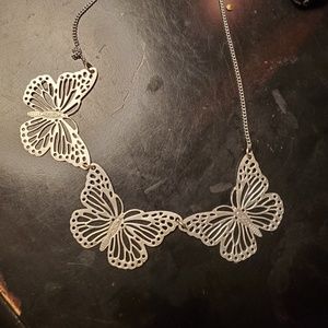 Butterfly Trio short Necklace